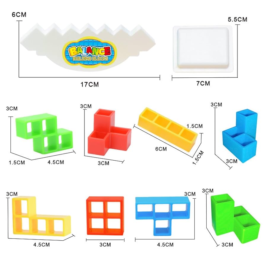 Amazon | おもちゃ 積み木 立体ブロック 64個 バランスゲーム